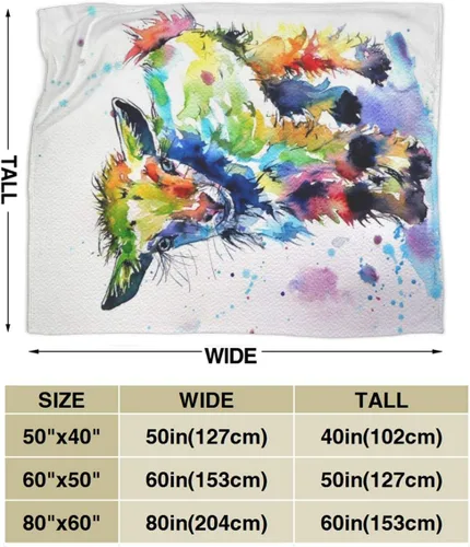 Vista 4 de Manta de cabra, regalos para niñas y niños, bonita manta colorida para sofá, manta de franela con animales, regalos de cumpleaños, 40 x 50 pulgadas