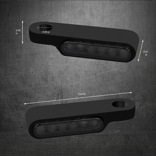 Vista 5 de NTHREEAUTO Señales de giro LED de manillar Mini intermitentes de motocicleta Luz marcadora de barra de manillar Compatible con Harley Dyna Sportster
