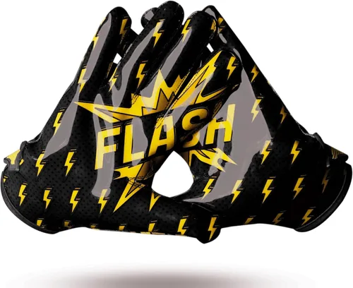 Vista 10 de TAQCHA Football Gloves - Tacky Grip, Skin Tight Adult Receiver Gloves - Youth Football Gloves Pro Elite Super Sticky Performance