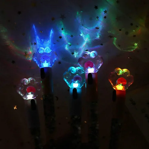 Vista 6 de Paquete de 8 bolígrafos kawaii, bolígrafos divertidos, con diseño de pata de gato de 0.020 in, brillante y luminoso, papelería coreana japonesa
