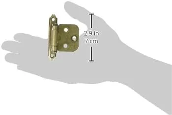 Vista 8 de Amerock Bisagra cierre automático montaje Variable revestimiento Bisagra Set, 2 paquetes, BP3429BB