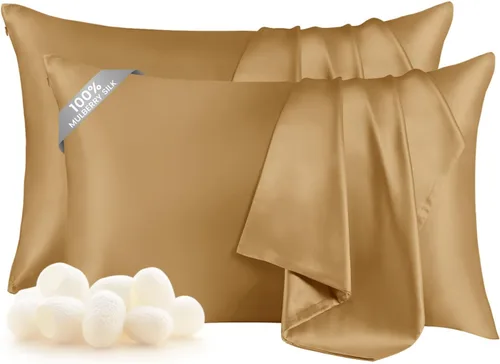Vista 19 de THXSILK Funda de almohada 100% seda de morera para la salud del cabello y la piel, funda de almohada suave y lisa con cremallera oculta, ambos lados