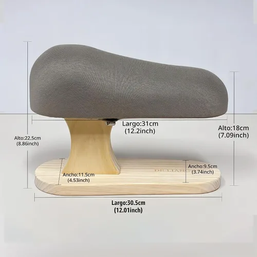 Vista 3 de Tabla de planchar con corsé de busto, tabla de planchar pequeña con base de madera maciza, tabla de prensar hecha a mano, jamón profesional a medida