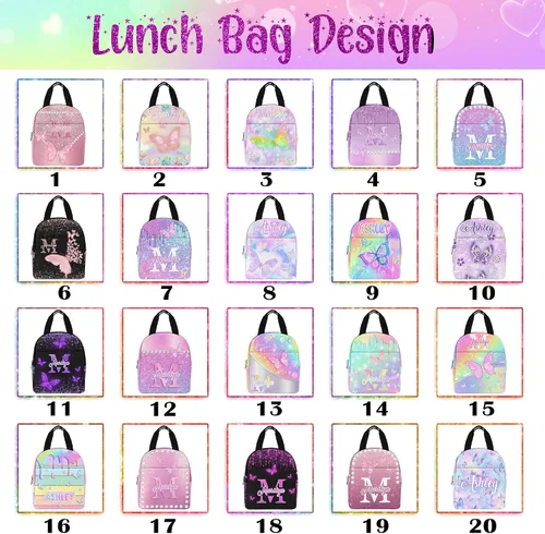 Vista 3 de M YESCUSTOM Mochila personalizada con nombre, mochila escolar para adolescentes, niñas, niños, mochila colorida para viajes escolares, 0802-01