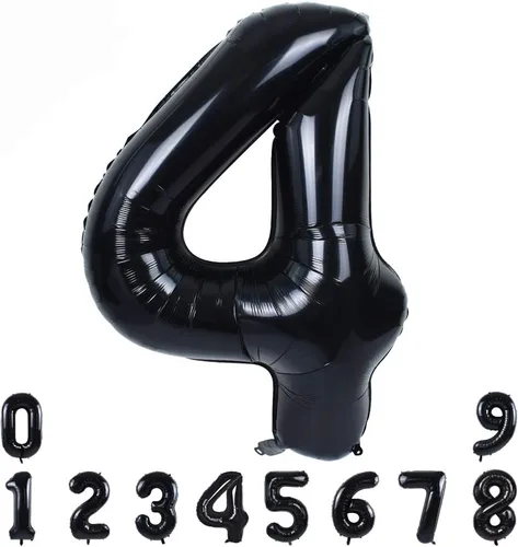 Vista 22 de TONIFUL Globos grandes de helio de letras B negras grandes de 40 pulgadas, globos de aluminio Mylar para decoración de suministros de fiesta