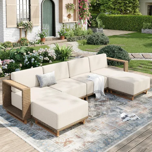 Vista 14 de MIXPATIO Juego de muebles de patio con sillas giratorias y cojín de 10