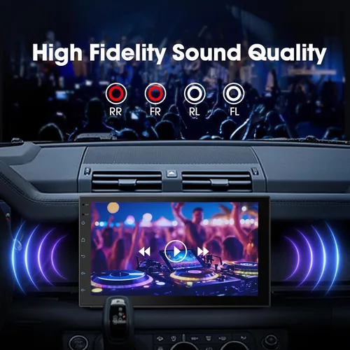 Vista 7 de Haudio Estéreo de auto de doble DIN de 7 pulgadas, radio táctil para automóvil con Apple Carplay inalámbrico y Android Auto, Mirror Link, Bluetooth