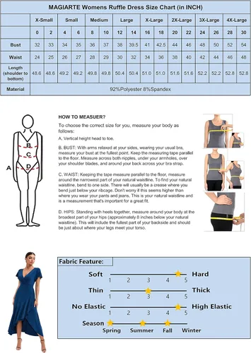 Vista 6 de MAGIARTE Vestido largo de manga corta con volantes y cuello en V profundo para mujer
