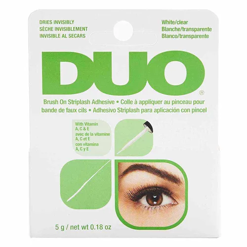 Vista 8 de DUO Pegamento de pestañas con brocha, tono oscuro, adhesivo de pestañas impermeable, pegamento de pestañas de larga duración para racimos y pestañas