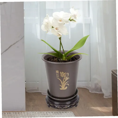 Vista 5 de 3sets Orchid Flower Pots Tray Deep Breathable for Indoor Plants for Home Decor and Gardening