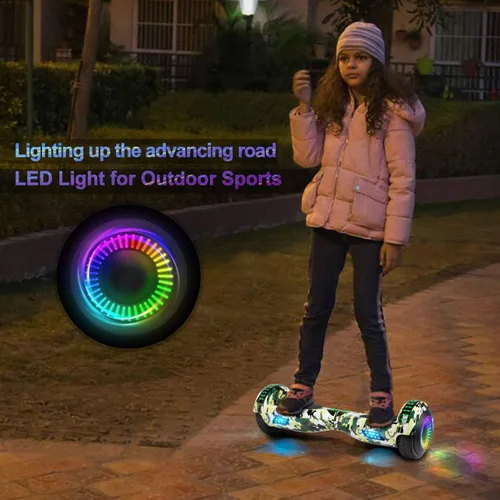 Vista 4 de FLYING-ANT Hoverboard - Hoverboard de 6.5 pulgadas con Bluetooth y luces LED intermitentes, Hover Board para niños y adolescentes