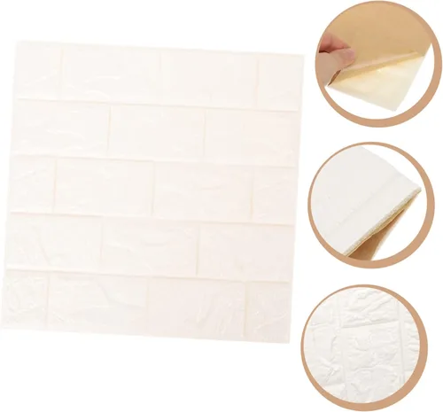 Vista 4 de Zerodeko Panel de pared 3D, 12 unidades, calcomanías de pared 3D, azulejos de pared para cocina, ladrillo de imitación de fondo, calcomanías