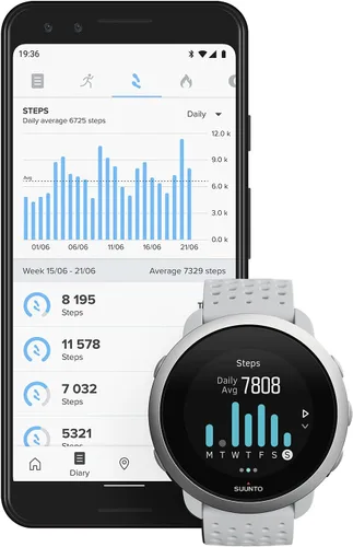 Vista 5 de Suunto 3 2020 Edition - Reloj deportivo con guía de entrenamiento adaptable color blanco