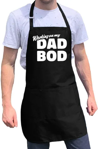 Vista 2 de ApronMen, Dad Bod - Delantal ajustable para barbacoa para hombre, talla única