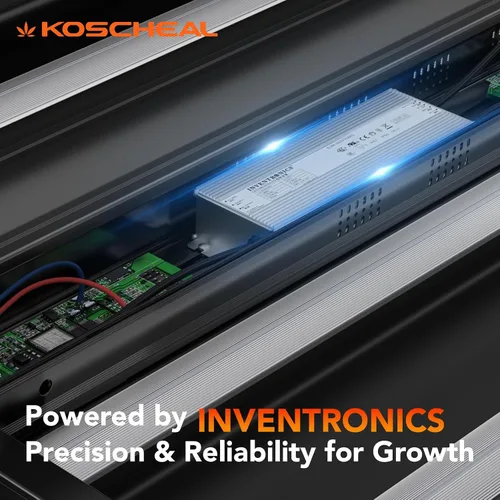 Vista 2 de KOSCHEAL Luz LED plegable K640 de 640 W, lámpara de planta de espectro completo con 2.95 µmol/J y 660nm rojo, controlador y atenuador Inventronics