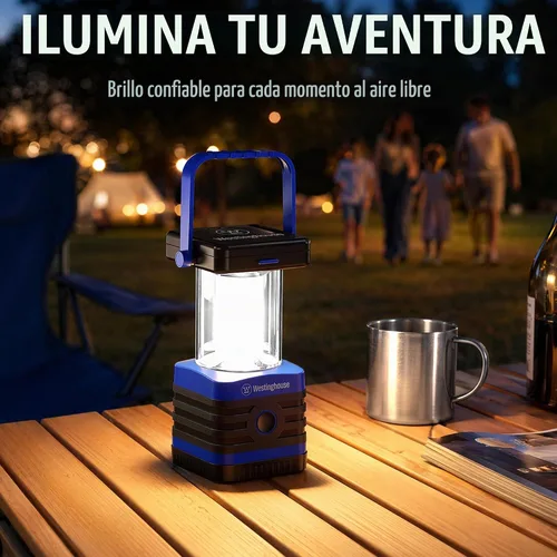 Vista 5 de Linterna solar recargable para campamento, linterna LED de 1000 lúmenes, 5 modos de iluminación, IPX4 resistente al agua para acampar y senderismo