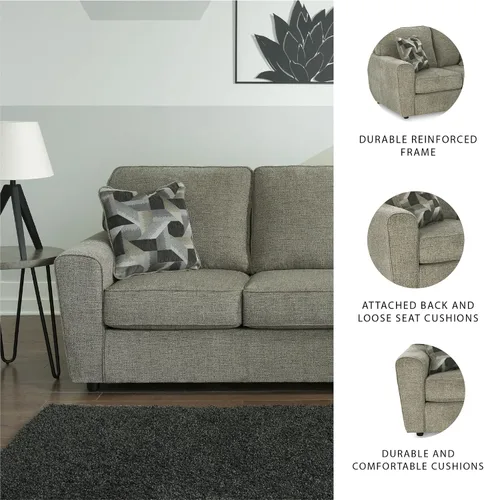 Vista 14 de Signature Design by Ashley Sofá Cascilla Casual, Gris Claro