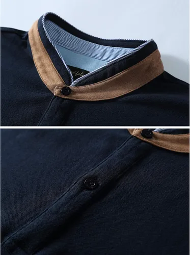 Vista 7 de GAVIN BLEU Polo de manga corta con cuello en V para hombre