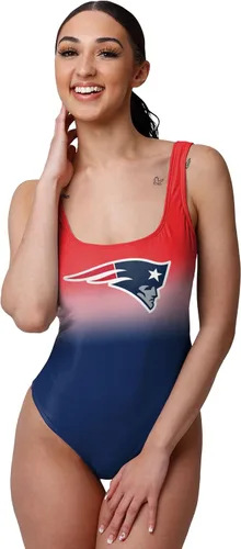 Vista 25 de FOCO Traje de baño de una pieza con logotipo del equipo de la NFL para mujer