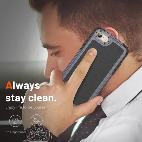 Vista 253 de Jeylly Funda para iPhone SE/Funda para iPhone 5S, Exterior de Plástico Duro que Absorbe Golpes + Interior de Silicona de Goma Defensor contra