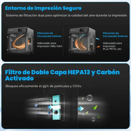 Vista 6 de FLASHFORGE Impresora 3D AD5M Pro con 250g PLA, núcleo CoreXY de alta velocidad de 600mm/s y alta precisión de impresión, cambio rápido de 280℃ 0.4 &