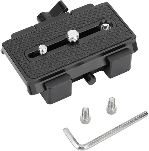 Vista 6 de Placa de trípode de liberación rápida para cámara DSLR compatible con placa deslizante tipo Manfroto para accesorios de cámara Rig