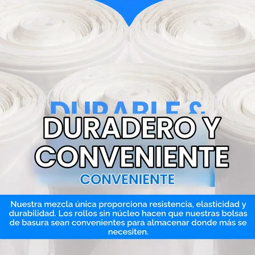 Vista 3 de Reli. Bolsas de basura de 13 galones 250 bolsas Transparentes Forros de cocina altos