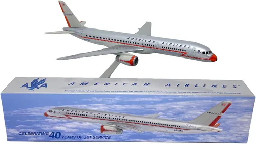 Vista 4 de American 40th Anniversary 757-200 Escala 1:200 - Modelo de avión de plástico a presión - Réplica coleccionable de aviones American Airlines - Parte