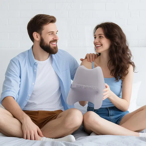 Vista 7 de THMINS Almohada de rodilla para mujer para dormir de lado, soporte para muslos y rodillas, ajuste cómodo, sueño relajante, correa ajustable
