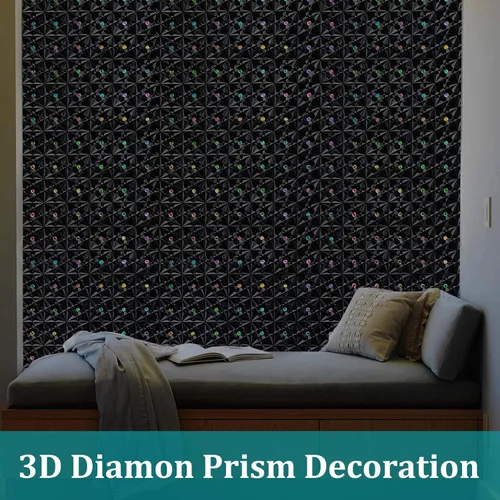 Vista 6 de Windimiley Película de Privacidad para Ventana con Bloqueo Total, Película de Ventana de Vidrio Manchado Control de Calor UV, Película Decorativa
