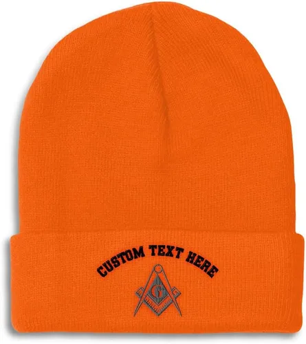 Vista 24 de Speedy Pros Gorros para hombres Mason Gray Thread Bordado Construcción Sombreros de invierno para mujeres Gorra de cráneo acrílico 1 tamaño Solo
