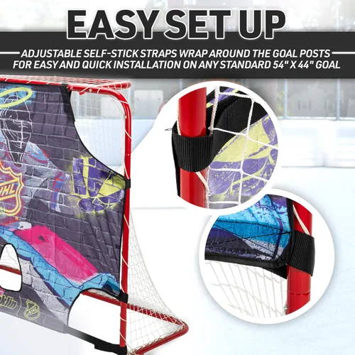 Vista 4 de Franklin Sports NHL Street Hockey Goalie Shooting Target - Shooter Tutor Hockey Goal Practice Target - Street Hockey Net Goalie Target - Easy Attach