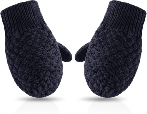Vista 2 de Guantes de punto para bebés, niños y niñas, guantes de invierno para recién nacidos, guantes de 0 a 3 años