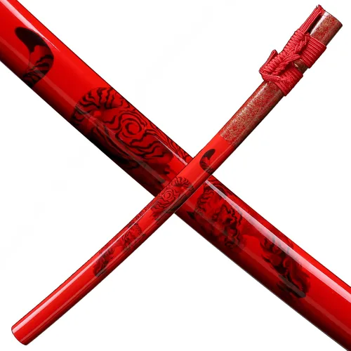 Vista 6 de CHENGYING Espada Katana Real Hecho a Mano Espada Samurái Japonesa Desmontable Espada