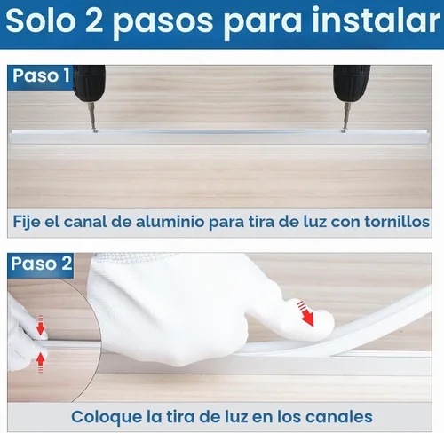 Vista 5 de Muzata Paquete de 12 cadenas de luces cuadradas de aluminio de 16.5