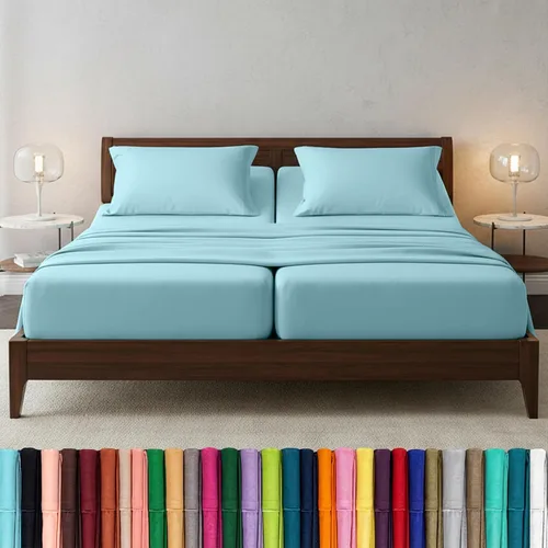 Vista 24 de Elegant Comfort - Juego de sábanas de microfibra de 1500 hilos de calidad hotelera prémium de 4 piezas - Resistente a arrugas, sábana bajera