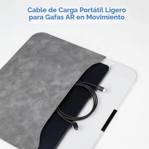 Vista 7 de Cable de carga USB C a USB‑C AR para gafas, admite carga rápida de 60 W, transferencia de datos de 10 Gbps y pantalla de 4K a 60 Hz - Chaqueta