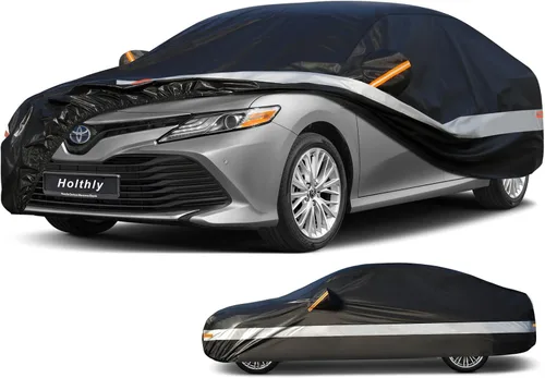 Vista 32 de Funda para Automóvil de 10 Capas Impermeable para Todo Clima para Coupé Hatchback, 100% Impermeable Fundas para Automóvil de Exterior Ajuste