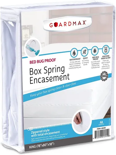 Vista 21 de Guardmax Funda Premium para Somier - Tamaño Individual Impermeable y a Prueba de Chinches con Cremallera Funda para Somier - Protector de Somier