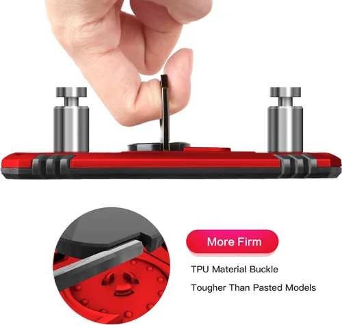 Vista 8 de IDweel Funda para iPod Touch 7, para iPod Touch 6 con soporte para automóvil, funda protectora híbrida resistente a prueba de golpes con soporte
