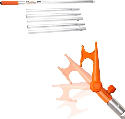 Vista 11 de EZ SMART Práctico gancho, gancho multiusos, codo ajustable, atornillado al poste de extensión de rosca estándar para colgar comederos de pájaros