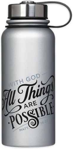 Vista 14 de Christian Art Gifts Botella de Agua Grande de Acero Inoxidable de Doble Pared Sellada al Vacío Aislada para Mujeres, Hombres y Graduados: I Know the