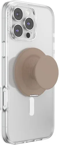 Vista 3 de PopSockets Agarre Kick-Out para MagSafe con soporte integrado de teléfono, ajustable, visualización horizontal o vertical, fuerte sujeción Café