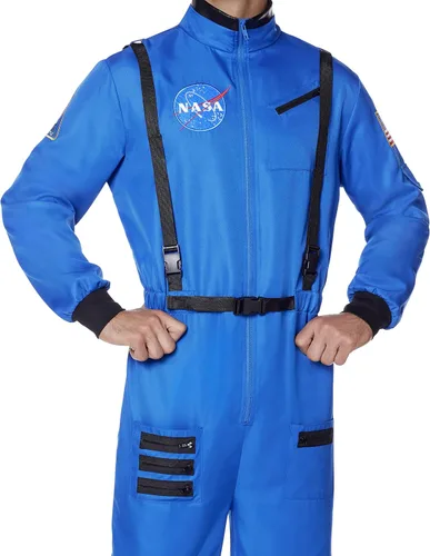 Vista 2 de Spirit Halloween Disfraz de mono azul de la NASA para adultos