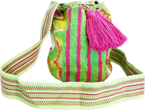 Vista 2 de Bolso de mano - Bolso Wayuu - Sandía Azúcar