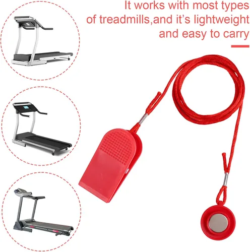 Vista 4 de lasuroa 2pcs Universal Treadmill Magnet Safety Keys, 2 Styles Treadmill Magnetic Key Replacement Parts Round Magnetic Safety Switch Running Machine