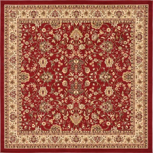 Vista 39 de Unique Loom Sialk Hill Collection - Alfombra de área Washington (6' 1" x 9' Rectángulo Burdeos/Crema)