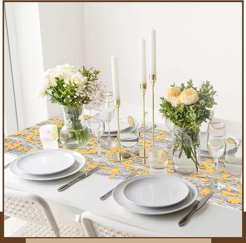 Vista 4 de Mixweer 10 caminos de mesa dorados de 11 x 110 pulgadas con lentejuelas para decoraciones de malla fina, fiestas, bodas, cumpleaños, despedidas