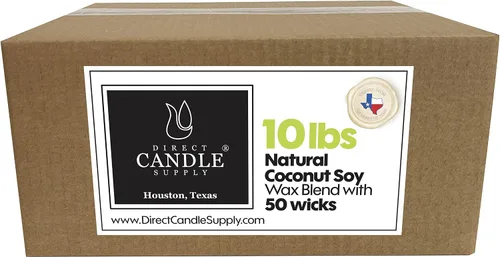 Vista 6 de Direct Candle Supply - Mezcla de cera de soja y coco para hacer velas - Mezcla cremosa de 5 libras para formulación de fragancias de alta carga