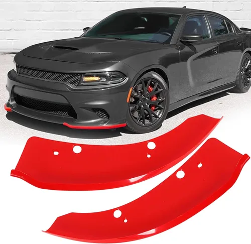 Vista 8 de Protector Divisor de Labio de Parachoques Delantero Compatible con Dodge Charger Hellcat/SRT 392 / Scat Pack/RT Scat Pack/GT/RT 2015-2021, Negro